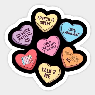 Speech Therapy SLP Happy Valentines Day Conversation Hearts Sticker